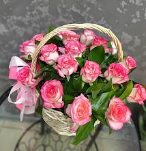 Цветочная композиция из Розы в корзине #REPLACE_PRED# Константиново